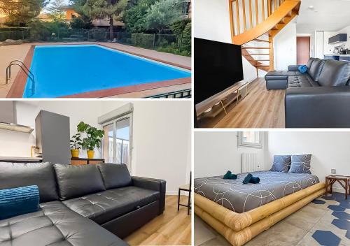Duplex moderne et lumineux avec piscine et parking