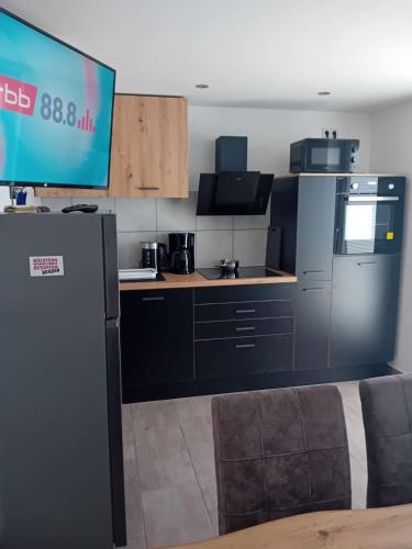 廚房, Zur weissen Taube Haus 2 Große Monteurs und Handwerkerwohnung nahe Berlin und Brandenburg in 貝利茨
