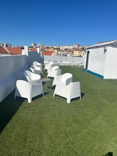 balkon/terras, Samps Hostel in Lissabon