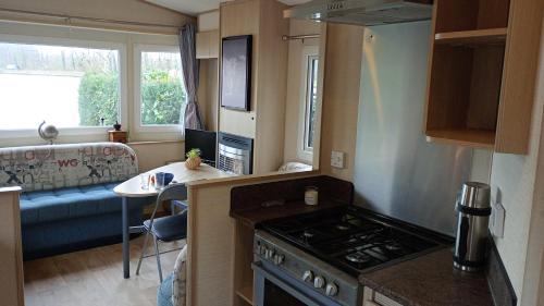 Twee slaapkamer stacaravan met vissteiger in 亨厄洛
