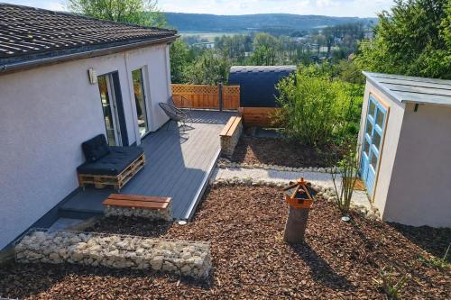 外部景觀, Chalet mit Sauna, Kamin & Fernblick im Steigerwald in 施呂瑟爾費爾德