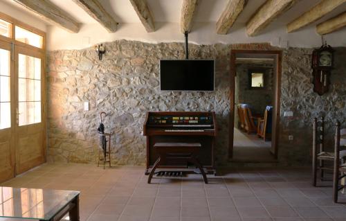Közös társalgó / TV, Masia Can Japic, casa rural a Grions, Montseny in Hostalric