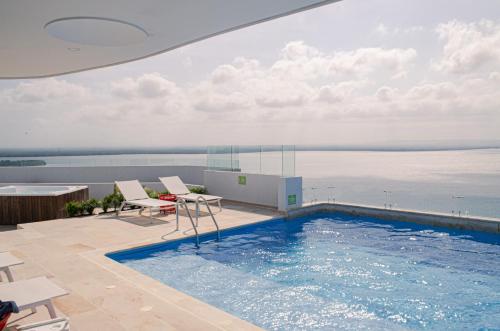 Exterior view, Apartamento familiar 2 Habitaciones, Vista Cienaga Rooftop Piso 17 Cielo Mar Cartagena in Cielo mar
