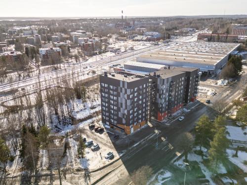 A szálláshely kívülről, Hiisi Homes Nokia Rounionkatu in Nokia