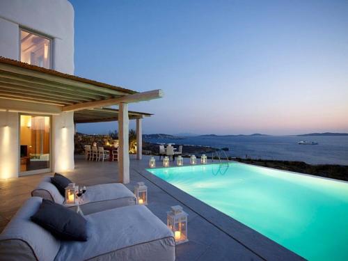 Villa Houlakia Azure Mykonos Sea Views Private Pool Near Mykonos Town – khách sạn tại Houlakia