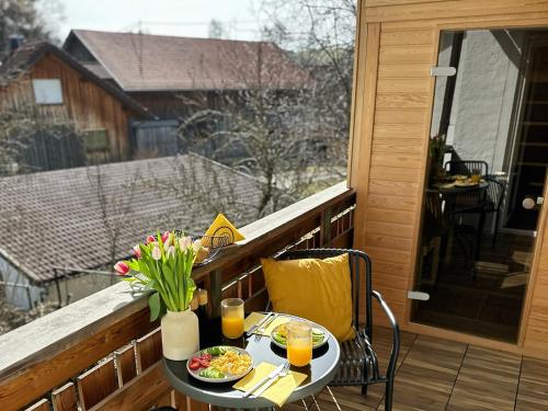 Balkons/terase, Ferienwohnung Griaß di Allgäu - Sauna - Balkon (Ferienwohnung Griaß di Allgau - Sauna - Balkon) in Gorisried