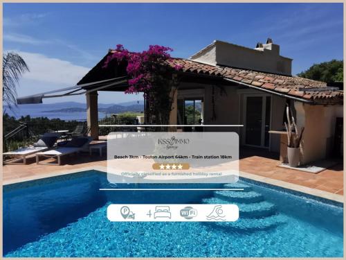 Villa Casa Walulu, 4 stars, sea view, Gulf of St Tropez – khách sạn tại Massel