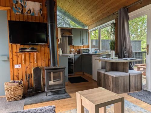 Belle 2 bedroom log cabin with hot tub, forest and loch in Inverinan Beag
