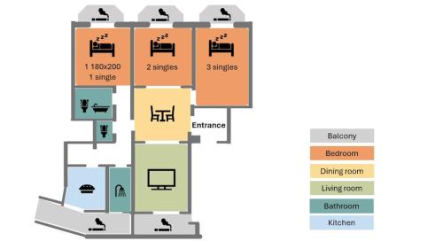 Spacious 3BR, 2BT with 5 balconies 3