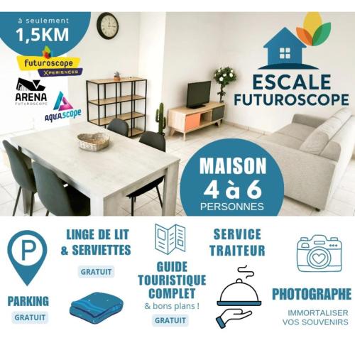 Maison Cozy 4 à 6 personnes - Location saisonnière - Jaunay-Marigny