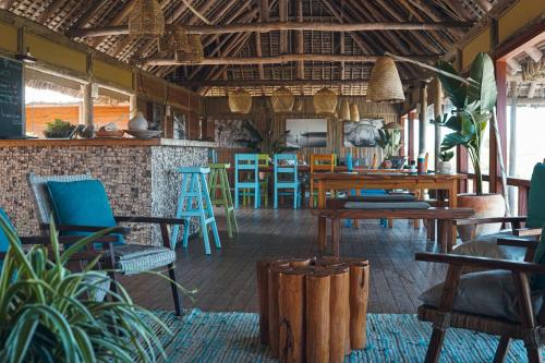 餐厅, 特拉维斯亚海滩山林小屋 (Travessia Beach Lodge) in 白坯