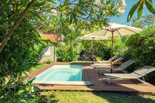 Maison catalane climatisée - Jardin intimiste & piscine chauffée - 15 km Argelès