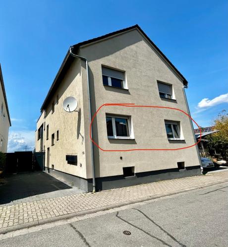 Exterior view, Modern apartment with parking & Wi-Fi in Zwingenberg
