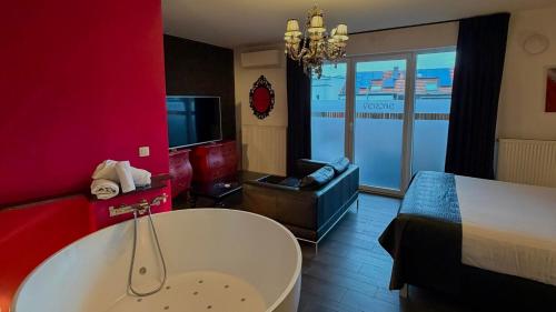 Chambre double, baignoire hydromassage
