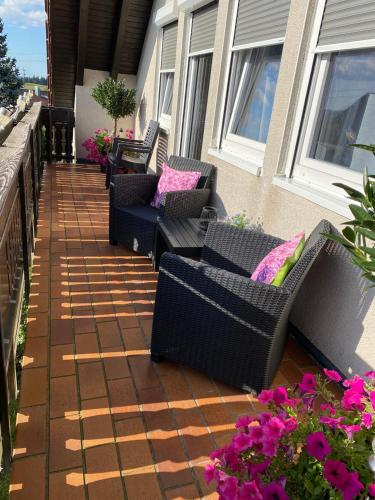 陽台/露台, Ferienwohnung Pension Am Berg in 菲林根施文寧根市中心