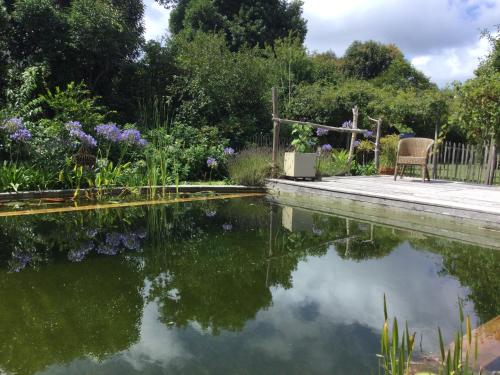 CHAMBRE DANS CABANE EN BOIS avec PISCINE ECOLOGIQUE chambre d'hôte Cazaux