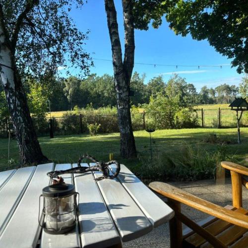 Flämingpanorama - Ländliches Gartenhaus mit Kamin und Naturpanorama (Flamingpanorama - Landliches Gartenhaus mit Kamin und Naturpanorama) in Niedergorsdorf