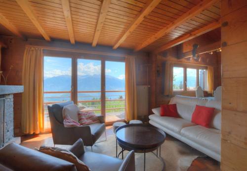 Chalet Cytises a Anzere avec vue sur les Alpes