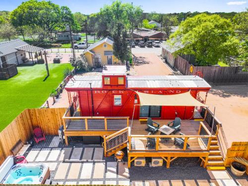 Caboose on the Square in Wimberley, USA