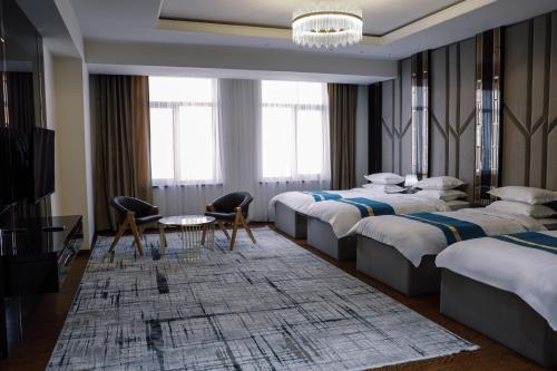 4 twin beds