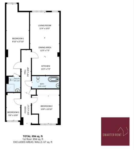 Facilities, Hook Three Bed Flat Parking in Hart