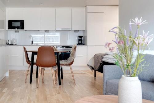 Kitchen, Modern condo in Mall of Tripla in Pasila