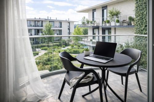 Erkély/terasz, HEI3 Apartment Hotel - WELTWEIT erstes Apartmenthotel aus dem 3D Drucker in Heidelberg Külváros