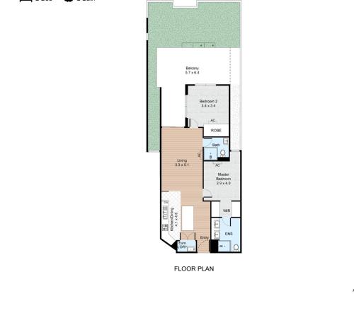 Modern 2-Bed Apartment with Private Balcony - image 3