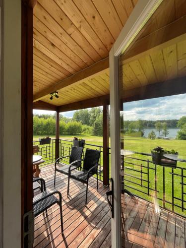 Balkon/terasa, Kaimo Turizmo Sodyba Šniūrai (Kaimo Turizmo Sodyba Sniurai) in Moletai Rajonas