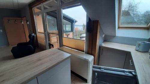 廚房, Ferienwohnung Seeblick in 烏斯特羅