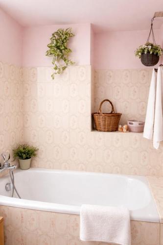 Fürdőszoba, Le Rocher des Ducs, appartement, cour privative, abris voiture in Le Glaizil