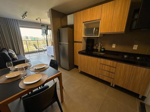 Kitchen, Flat Loft Vista Mar em Maceio by QAVI in Cruz das Almas
