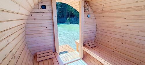 Sauna, BEJOT domki nad jeziorem in Buda Ruska