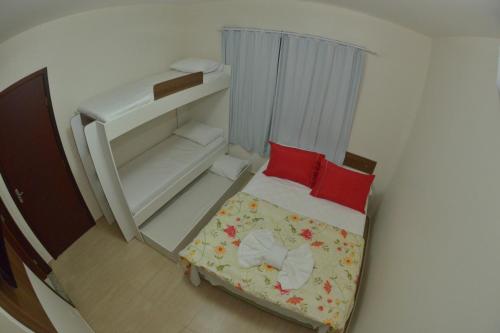 1 double bed, 3 bunk beds