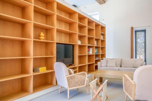 Koplietošanas atpūtas telpa ar TV, Appartement de charme 6 p dans résidence avec piscine avec piscine 5 mn Amboise - RESTRIE VILLANDRY (Appartement de charme 6 p dans residence avec piscine avec piscine 5 mn Amboise - RESTRIE VILLANDRY) in Poce Sur Cisse