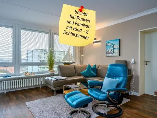 Skriien Mö TOP-Fewo 4 Sterne 5 Min zum Strand Balkon 2 SZ TG Zentrum in Westerland, Deutschland