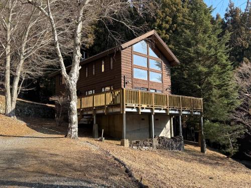 Cabin B vacation house rental Mt Fuji View 3 min lake Saiko 5min drive Lake Kawaguchi in Saiko Lake
