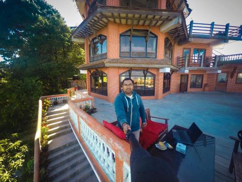 Balcony/terrace, Peaceful Cottage & Cafe Du Mont in Nagarkot