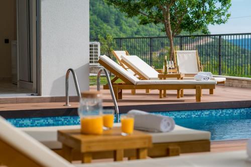 Luxury Villa Kotor Montenegro - Sea View, Pool and Sauna in Trojica