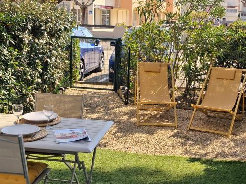 Studio jardin ensoleillé avec piscine et clim classé 1 étoile proche plage Grazel