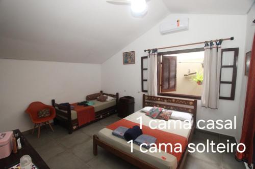 1 double bed, 1 twin bed