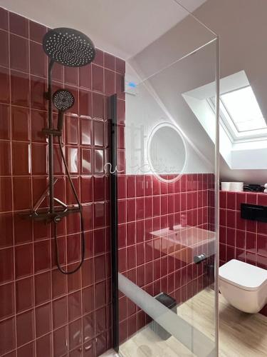 Fürdőszoba, Apartmán vinařství U Krčků (Apartman vinarstvi U Krcku) in Zajeci