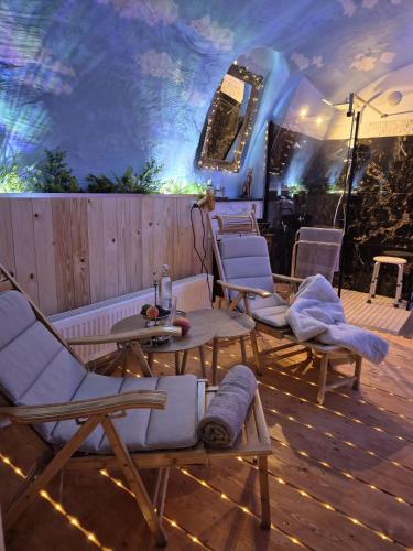 桑拿, Altes Häusle am Waschbach Anno 1625 Ferienwohnungen und Privat Spa (Altes Hausle am Waschbach Anno 1625 Ferienwohnungen und Privat Spa) in 埃登科本