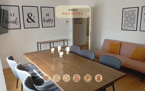 Sali Homes - 3BR Apartment, 6 Single Beds, Central Bayreuth
