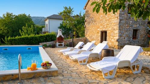 Swimming pool, Holiday home Katarina with pool by Villas Guide in Grizane