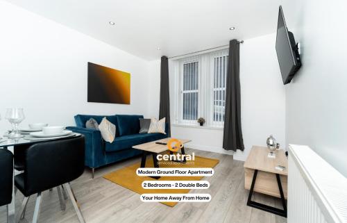 Közös társalgó / TV, Campbell by CENTRAL SERVICED APARTMENTS - 2 Bedrooms - Monthly & Weekly Bookings Welcome - FREE Stre in Coldside