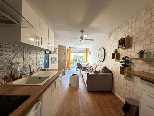 Appartement avec jardin plein sud- Clim wifi et parking