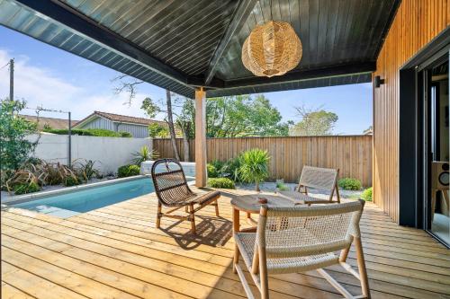 Villa design, charme avec piscine