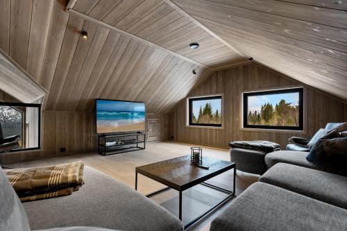 Спільний лаунж/ТБ зона, Elegant Hornindal Lodge with Breathtaking Scenery in Хорніндал