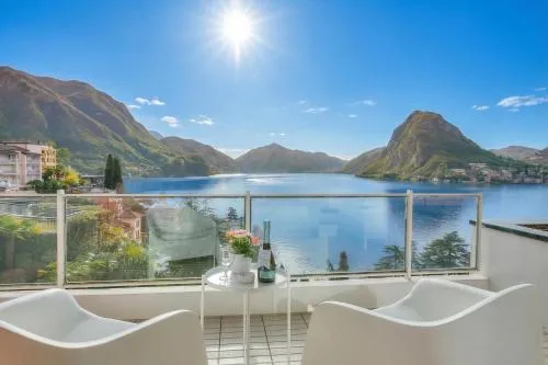 Honeymoon with Panoramic Lake-View - Happy Rentals in Castagnola, Schweiz